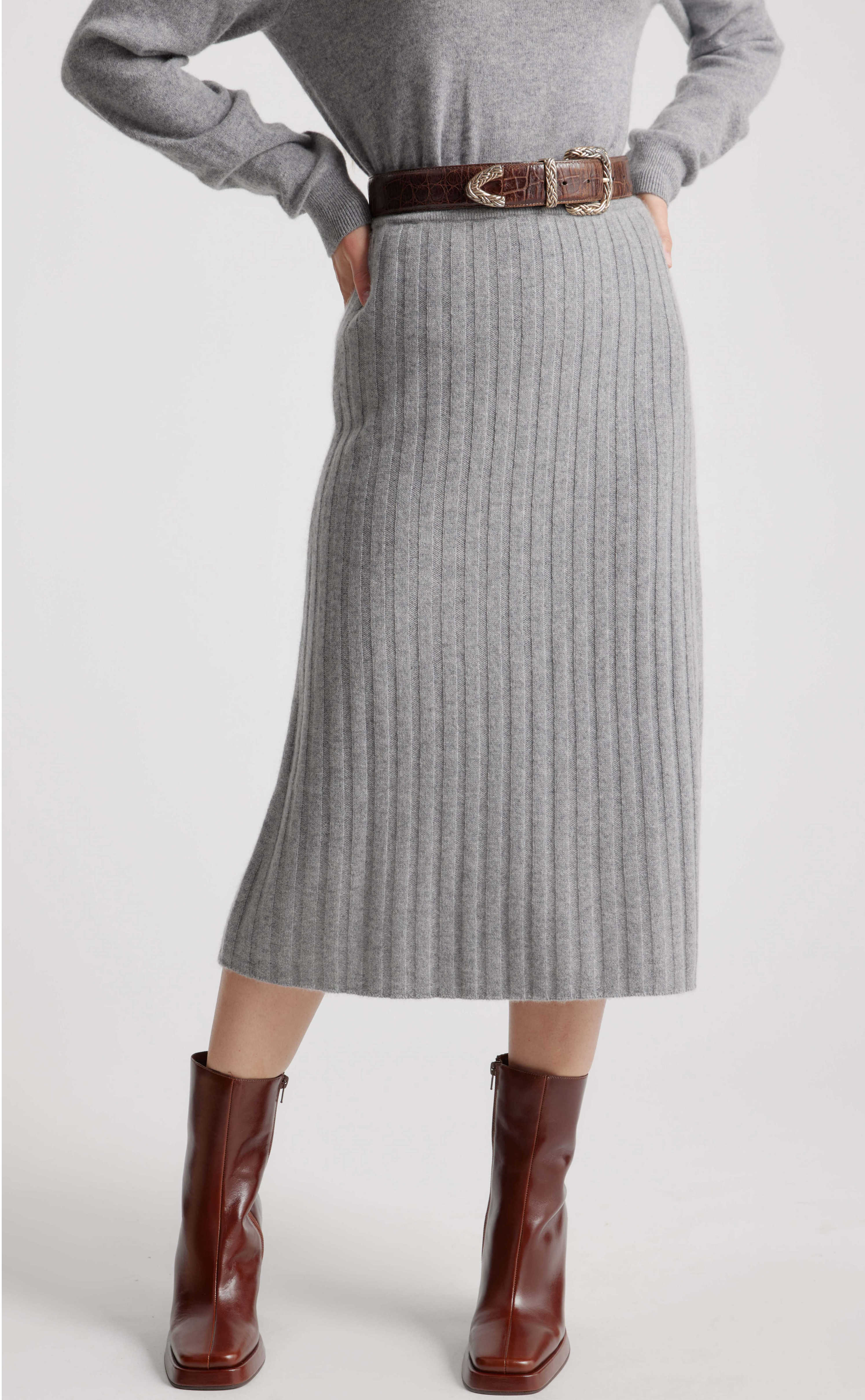 How to wear 2025 long wool skirt